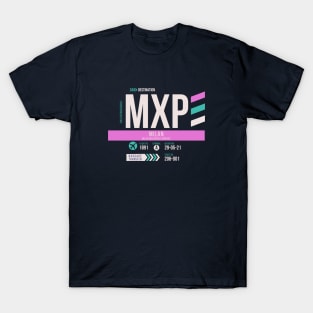 Milan (MXP) Airport Code Baggage Tag T-Shirt